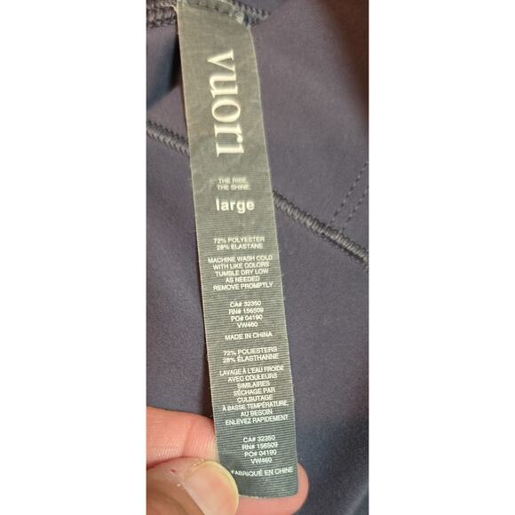 Vuori Women’s Colorblock Leggings Blue/Gray Lg Yoga Pants Athletic Activewear - Picture 6 of 6